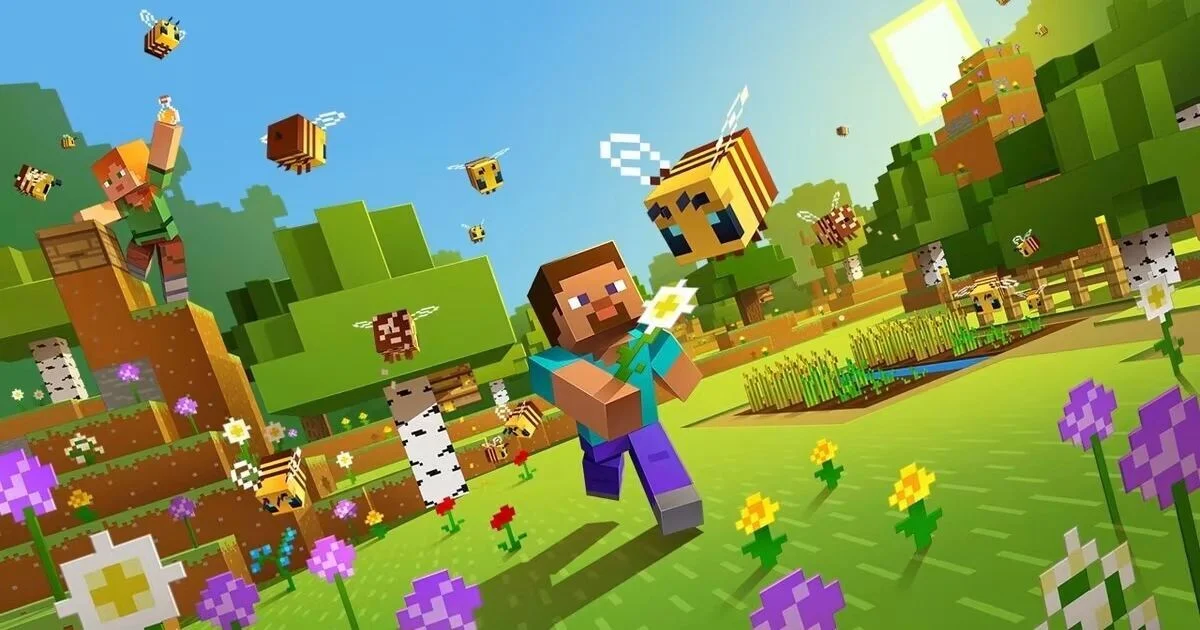 Minecraft 蜜蜂与农田场景展示自然生态玩法